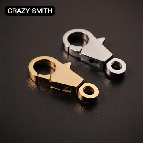 Crazy Smith Unisex Car Key Fob Stainless Steel Key Ring High Quality Key Ring Personality Simple Creative Keychain Gold Silver