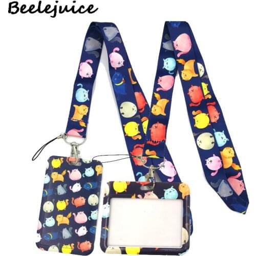 Color Cats Credit Card ID Holder Bag Student Women Travel Card Cover Badge Gifts Accessories Work Name Card Holder Gifts