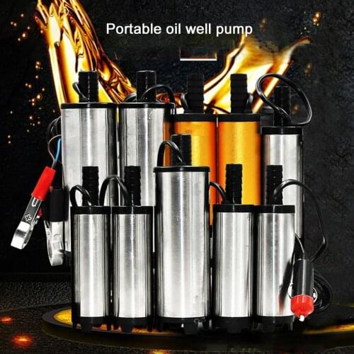 DC24V 12L Electric Submersible Diesel Oil Water Pump Mini Multifunctional Electric Water Pump Alligator Clip