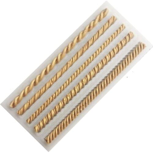 Long Silicone Mold DIY Chocolate Cake Mold Five Lines Rope Shape Baking Pan Kitchen Accessories Tools