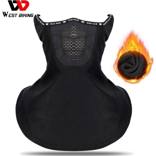 WEST BIKING Winter Cycling Headwear Warm Fleece Neck Warmer Bandana Running Fishing Ski Bicycle Sports Scarf Face Cover Headband