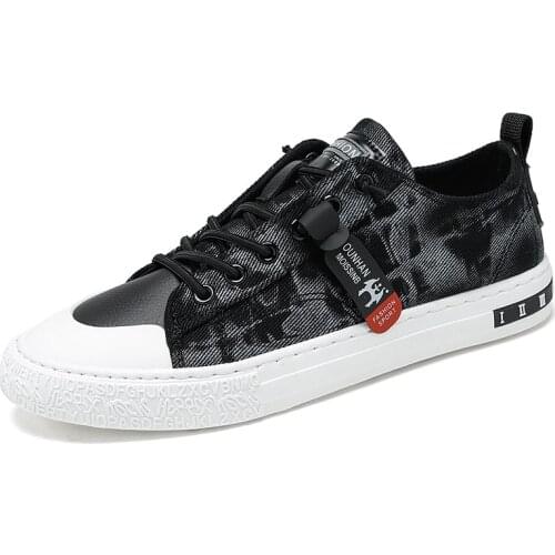 Fashion Mens Classic Canvas Shoes Spring and Autumn New Low Top Lace Up Casual Shoes Solid Vulcanized Sports Shoes Mens Shoes