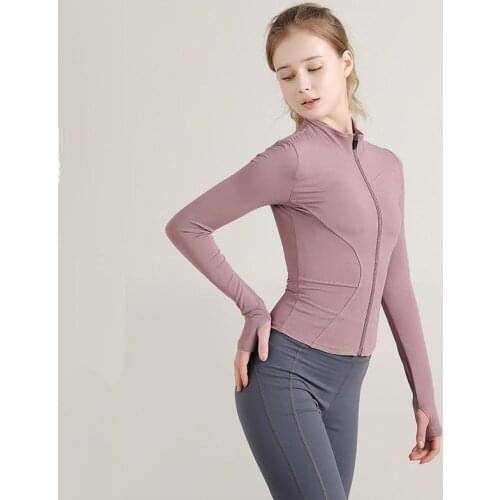 Yoga Crop Top Yoga Jacket Womens Cardigan Red Long Sleeve Sportswear Top Clothes Spring Summer Top Deportivo Mujer Camisetas