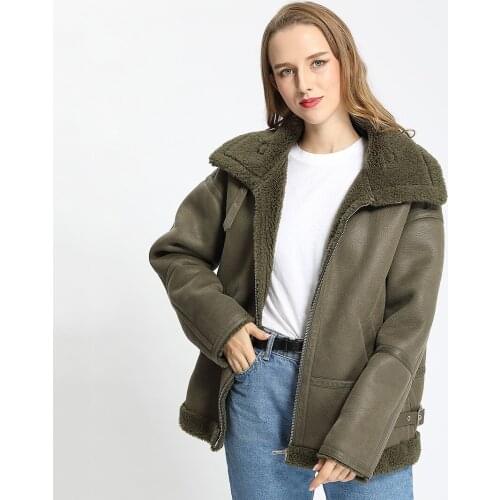 Particles Wool Lamb Sheepskin Faux Fur Jacket Free Shipping Manufacturer High Quality Sheep Shearing Fur Coat