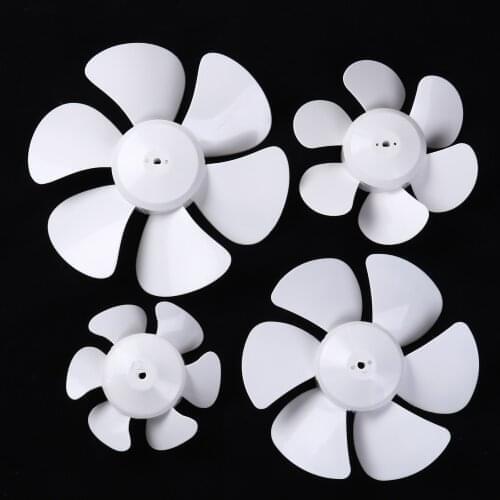White Shaft Fan Blade Plastic Vent Impeller Round Electric Fan Blades Replacement for Bathroom Kitchen Exhaust Fan Accessories