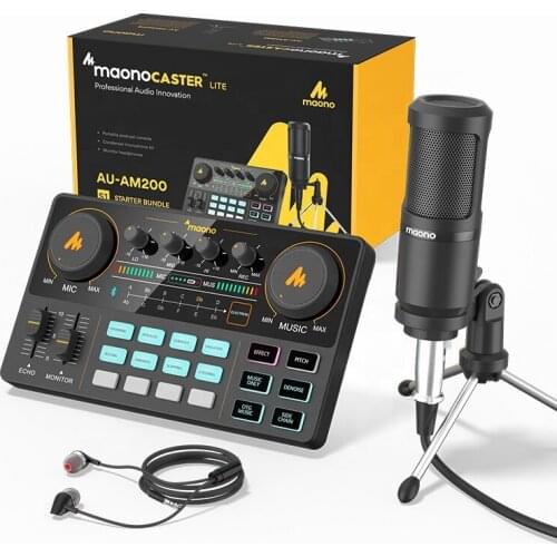 MAONOCASTER Creative Portable External USB Sound Card External Mic Audio Interface