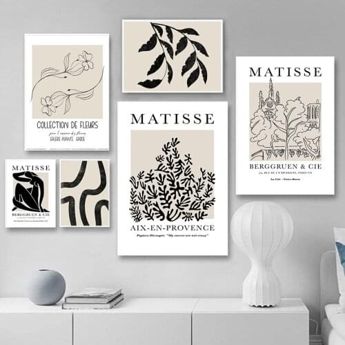 Matisse Abstract Line Drawing Geometric Nordic Posters And Prints Wall Art Canvas Painting Wall Pictures For Living Room Decor