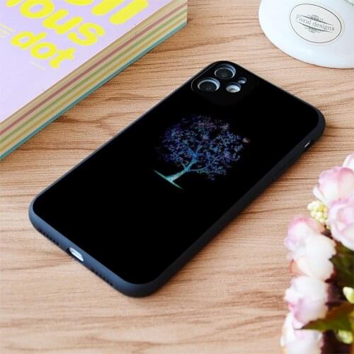 For iPhone Ariane Tree Print Soft Matt Apple iPhone Case 6 7 8 11 12 Plus Pro X XR XS MAX SE
