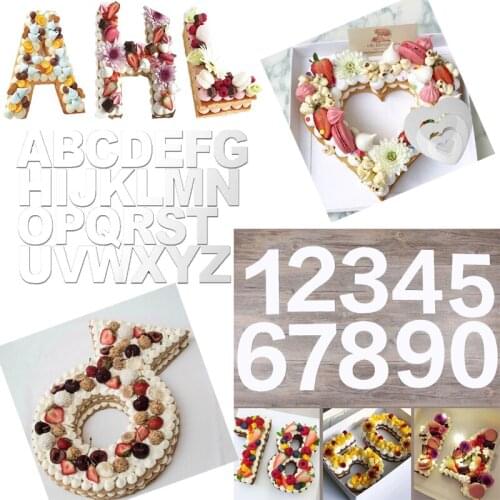 0-8 Numbers Cake Mold Sets Cake Decorating Tools Confeitaria Maker Birthday Pastry Tools 6/8/10/12inch Letter LOVE