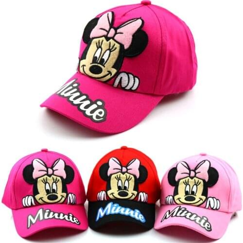 New Autumn Cute Boy and Girl Hat Cartoon Print Baby Pure Cotton Spring and Autumn Boy and Girl Mickey Cartoon Hip-hop Hat