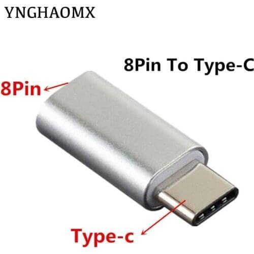 Wholesale 200pcs/lot Lightning Female to Type C Male Adapter Docks 8pin to type-c charger adapter