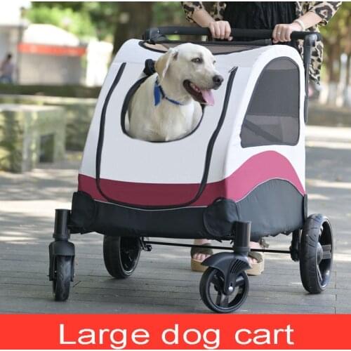 Carrier For Dogs Pet Cart Large Old Dog Kitty Portable Fold Ventilation Waterproof Heat Insulation Transportation Pets Supplies