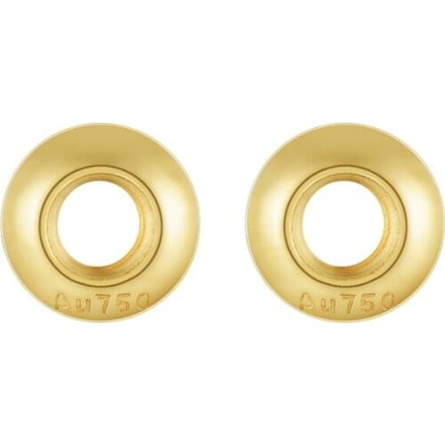 Sinya 18K Gold Gasket Pearl Spacer Necklace Charm Beads Patch Au750 Fine Jewelry Finding DIY Accessories