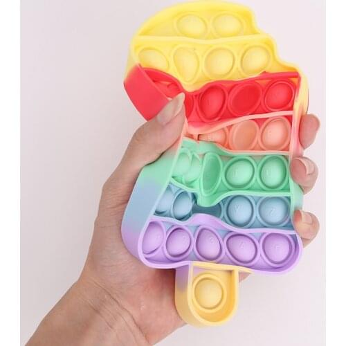 Portable Finger Exercise Board Decompression Toy Autism Anti Stress Push Bubble Sensory Toys Anti-scald Cup Mat