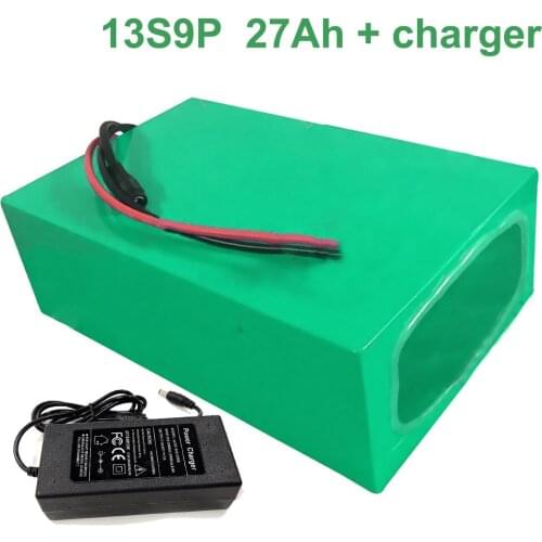 With charger 48V 27Ah 13S9P 18650 Li-ion Battery Pack E-Bike Ebike electric bicycle 255*175*70mm Accept customization