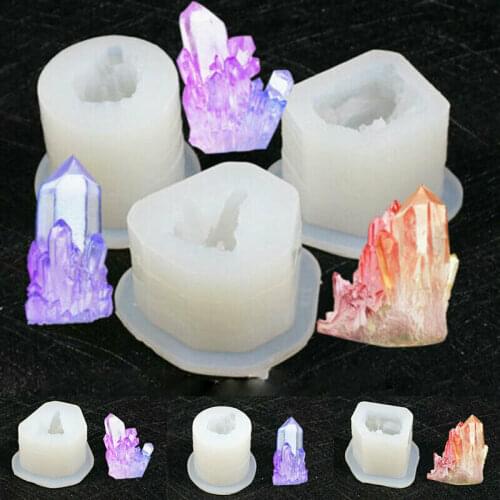 Silicone 3d Crystal Cluster Stone Resin Casting Mold Jewelry Making Mould Kit