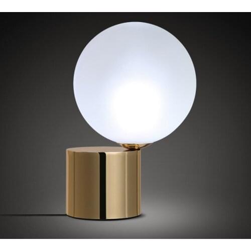 Nordic postmodern LED table lamp Nordic modern minimalist bedroom bedside study creative personality glass ball table lamp