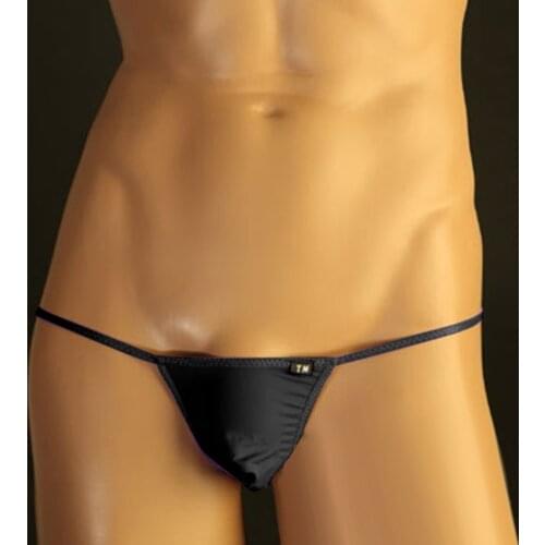 Mens G-String Underwear T-Back Briefs Sexy Micro Low-Rise Bikini See Through Solid Color Thong Breathable G Thong Underwear Men