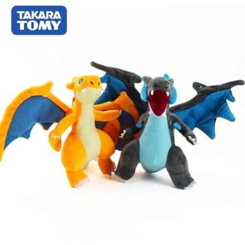 TAKARA TOMY Pokemon Mega Charizard Plush Toys Charizard XY Plush Doll Stuffed Soft Christmas Birthday Gfit Toy for Children Kids