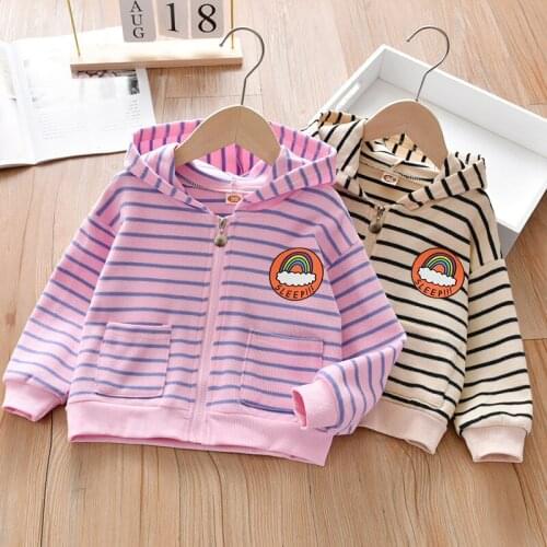 Girls Sweatshirt Baby Girl Clothes Spring Autumn Children Hoodie For Kids Long Sleeve Tops T Shirts Striped