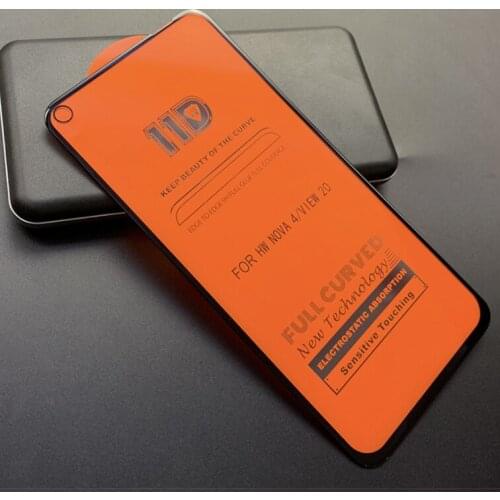 11D 9H Safety Glass for Huawei Nova 4 Protective Film Full Cover Curved Phone Screen Protector Tempered Glass