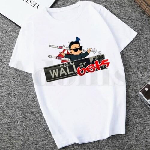Wall Street Bets WSB Wallstreetbets Printed Summer Short Sleeve Female Tops Tees Harajuku Vogue Womens T-shirt Drop shipping