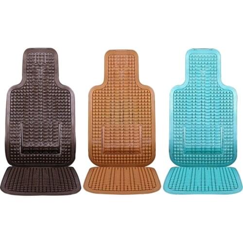 1Pcs Car Beaded Seat Cushion Summer Cool PVC Beaded Car Massage Seat Cover With Waist Pillow For Car Interior Accessories