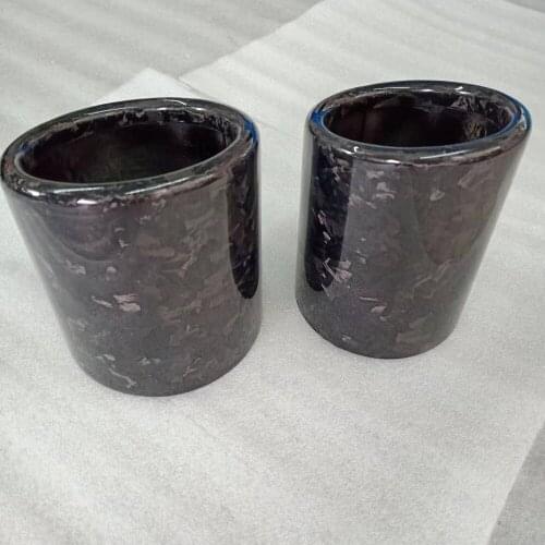 1PC Car Universal Case Matt Exhaust Tip housing Carbon Fiber Exhaust Glossy Muffler Pipe Tip Cover Satin Full Carbon Cover