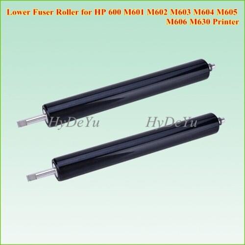 2PC Fuser sleeved Roller New Lower Fuser Roller for HP LJ Enterprise 600 M601 M602 M603 M604 M605 M606 M630 Pressure Roller