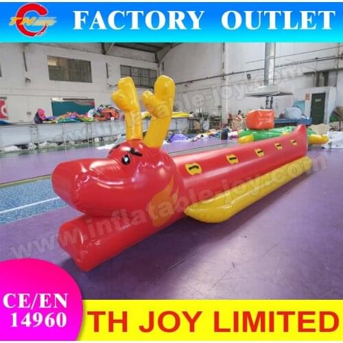 Free air ship to door! 5 seaters inflatable dragon boat, fishing flying boat, commercial water toys for ocean part