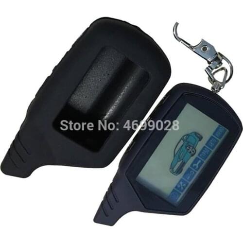 Cheap 10PCS/lot A91 keychain Fob 2-way LCD Remote Control Key + Silicone Case For 10 PCS Russia Two Way Car Alarm StarLine A91