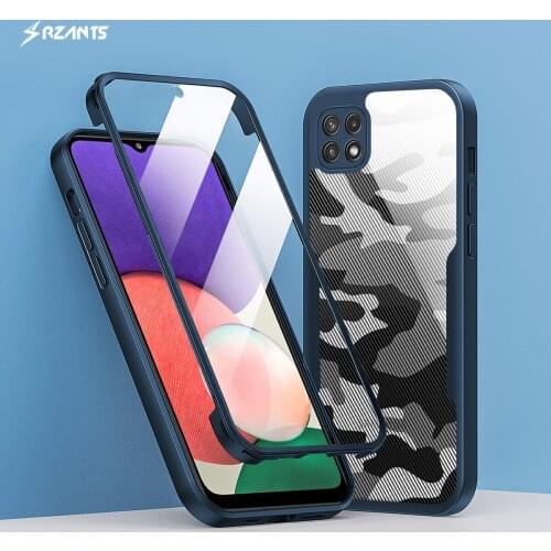 Rzants For Samsung Galaxy A22 M32 4G 5G Case [360 Camouflage Bettle] Full Protection Cover Soft Clear Shockproof Phone Casing