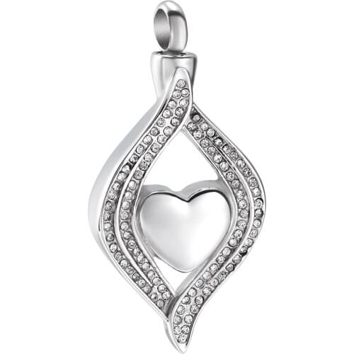 CMJ8111 Hot Eye of Heart Fashion Women Necklace Stainless Steel Urn Jewelry Cremation Urn Necklace Memorial Pendant