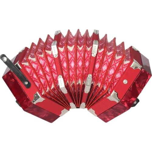 Concertina Accordion 20-Button 40-Reed Anglo Style with Carrying Bag