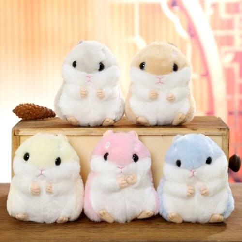 5 Styles Cute Plush toy Hamster doll soft Stuffed Animal Backpack Bag phone Keychain Key Pendant Birthday for children gift