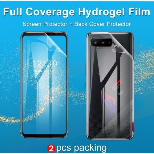 Imak For Asus ROG Phone 5 /5 Pro, Soft Hydrogel Film Full Cover Back Front Screen Protector