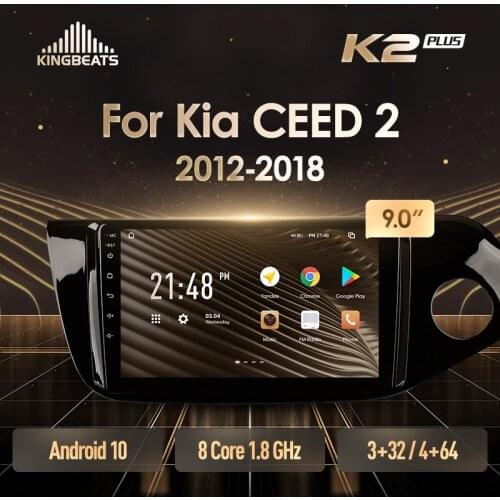 KingBeats Android 10 Octa-Core head unit HU 4G in Dash Car Radio Multimedia Video Player Navigation GPS For Kia CEED Cee'd 2 JD 2012 - 2018 Right hand driver no dvd 2 din Double Din Android Car Stereo 2din DDR4