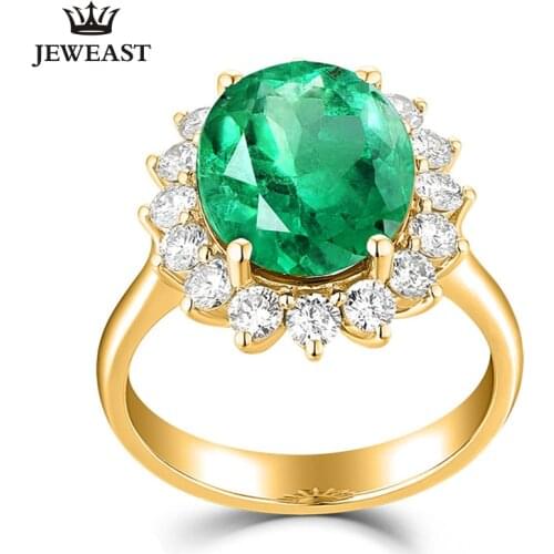 MAQ Natural topaz 18K Pure Gold 2020 New Hot Selling Top Ring Women Heart Shape Ring For Ladies Woman Genuine Jewelry