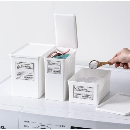 Laundry Detergent Storage Box Laundry Ball Drying Rack Storage Box Small Storage Box With Lid Dust Proof Storage Box