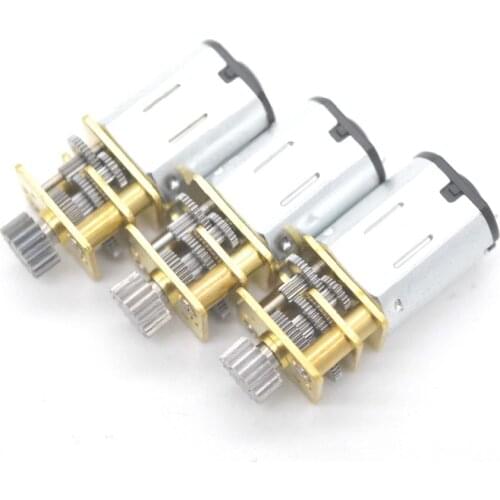 DC 12V 70RPM Mini Metal Gear Motor with Metal Gear Wheel N20 3mm Shaft Micro Speed Gear Motor Reduction Gear Motor for Robot Car