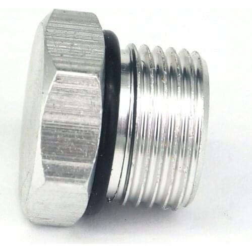 3/8" BSP Male Solid Aluminum Hex Head Plug End Cap For Pneumatic Manifold