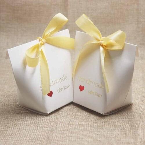 New sale 20pcs new handmade candy bags Wedding Box My Love Gift Box Halloween Festival Box Gift Box Thanks paper bags for gifts