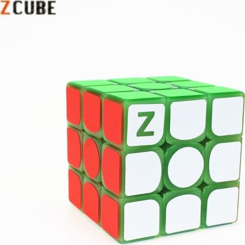 Newest Zcube 3x3x3 Profissional Magic Cube Green light Transparent Glow Competition Puzzle Cubes cubo Pattern Stickers