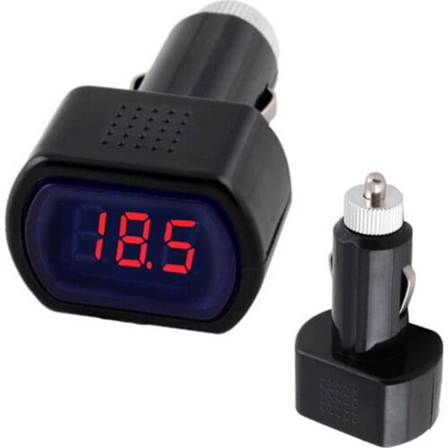 DC 12V-24V Cigarette Lighter Electronic Voltage Measuring Instrument Digital LED Display Automotive Battery Indicator