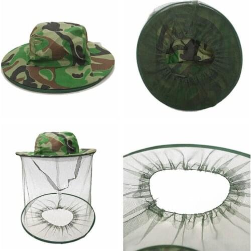 Head Net Hat Wide Brim Anti Insect Bee Fly Face Mask Cap Protective Mesh Cover For Beekeeping Beekeeper Sunshade Fishing Hat