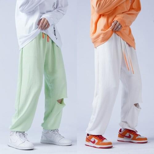 Mens Solid Color Harem Pants Mens Baggy Hip Hop Joggers Sweatpants Korean Style Elastic Waist Running Sports Jogging Pants Male