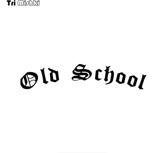 Tri mishki HZX1383 text old school car sticker Vinyl Decals Waterproof sticker on Car Body Rear Window