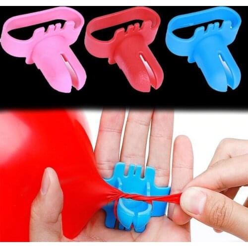 Esay Fastener Balloon Knotter Tied Latex Balloon Fastener Knot Tool Wedding Birthday Party New Year Christmas Balloons Supplies