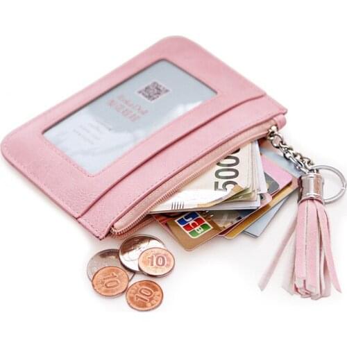 Women Coin Purse Ultra-thin Coin Bag Change Purses Coin Wallet Key Bag 5 Colors Ladies Card Holders Pouch Mini Zipper Purse