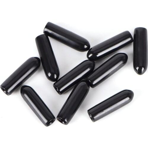 10PCS Rubber End Caps For 4 Lines Quad Stunt Kite Fixed Parts 3/4/5/6/7/8MM Black Tool Accessories
